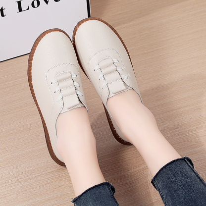 🚶‍♀️🥿50% OFF !!!✨Clearance!!✨Women's Daily Comfortable Non-slip Breathable Genuine Leather Slip-on Loafers - Proven Plantar Fasciitis, Foot and Heel Pain Relief