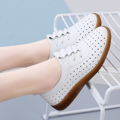 🚶‍♀️🥿50% OFF !!!✨Clearance!!✨Women's Daily Comfortable Non-slip Breathable Genuine Leather Slip-on Loafers - Proven Plantar Fasciitis, Foot and Heel Pain Relief