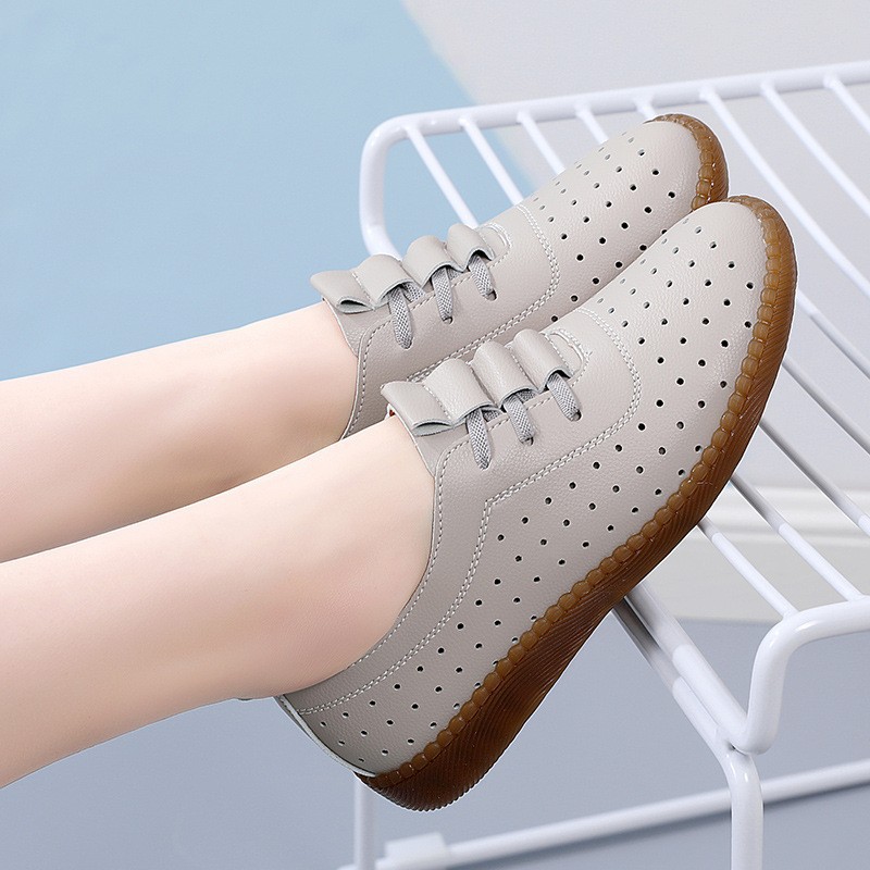 🚶‍♀️🥿50% OFF !!!✨Clearance!!✨Women's Daily Comfortable Non-slip Breathable Genuine Leather Slip-on Loafers - Proven Plantar Fasciitis, Foot and Heel Pain Relief