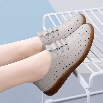 🚶‍♀️🥿50% OFF !!!✨Clearance!!✨Women's Daily Comfortable Non-slip Breathable Genuine Leather Slip-on Loafers - Proven Plantar Fasciitis, Foot and Heel Pain Relief