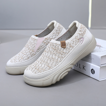 🌸🎉 🔥Limited Time Offer 50% OFF🔥 ✨🥿💫Women's Daily Soft Breathable Non-Slip Arch Support Slip-On Orthopedic Shoes - Proven Plantar Fasciitis, Foot and Heel Pain Relief