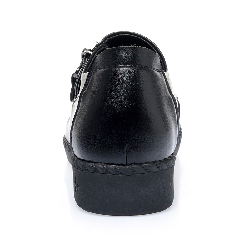 Comfort Women's Loafers & Slip-Ons Zipper Leather Loafers Work Shoes for Women 