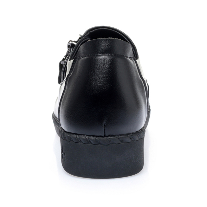 Comfort Women's Loafers & Slip-Ons Zipper Leather Loafers Work Shoes for Women 