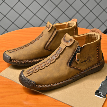 ⏰Promotion - 70% OFF🔥Women's Casual Fashion Non-slip Leather Medieval Slip-on Boots - Proven Plantar Fasciitis, Foot and Heel Pain Relief