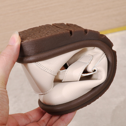 🔥Limited Time Offer 50% OFF🔥Women's Leather Round Toe Belt Buckle Soft Sole Loafers Fashion Casual Comfort Non-Slip Flats Casual Shoes - Proven Plantar Fasciitis, Foot and Heel Pain Relief