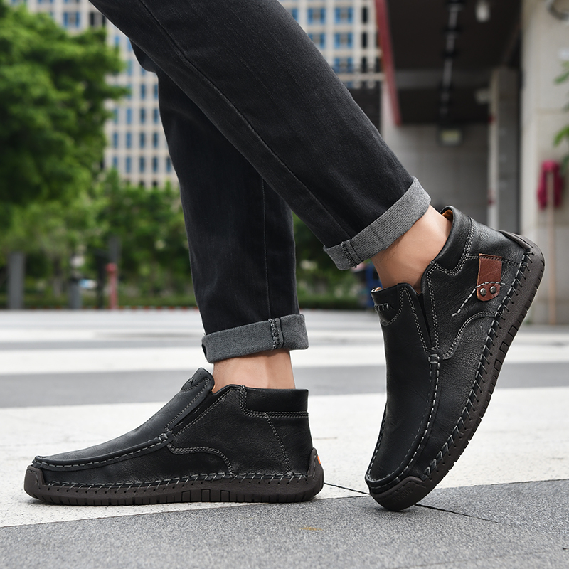 💥Last day deals💥Men's Casual Arch Support Non-slip Leather Slip-On Loafers