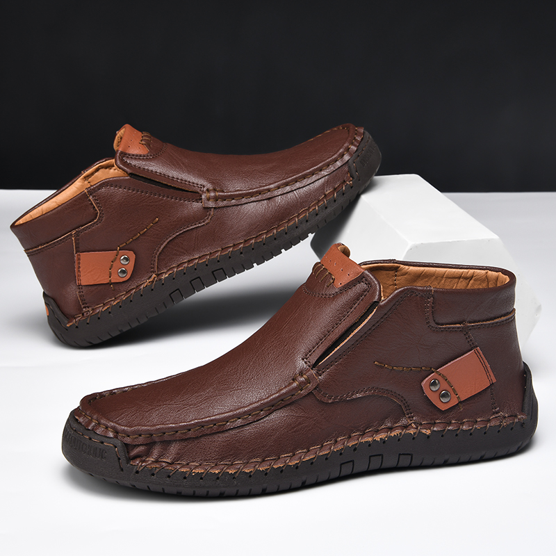 💥Last day deals💥Men's Casual Arch Support Non-slip Leather Slip-On Loafers