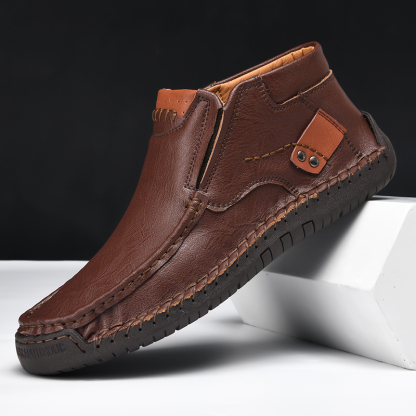 💥Last day deals💥Men's Casual Arch Support Non-slip Leather Slip-On Loafers