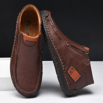💥Last day deals💥Men's Casual Arch Support Non-slip Leather Slip-On Loafers