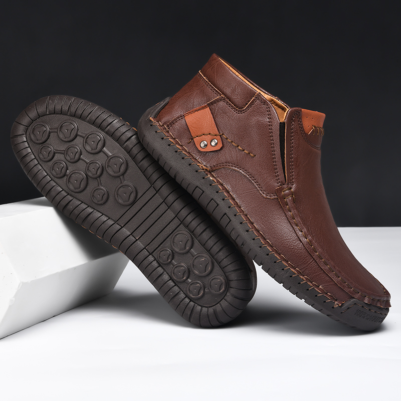 💥Last day deals💥Men's Casual Arch Support Non-slip Leather Slip-On Loafers