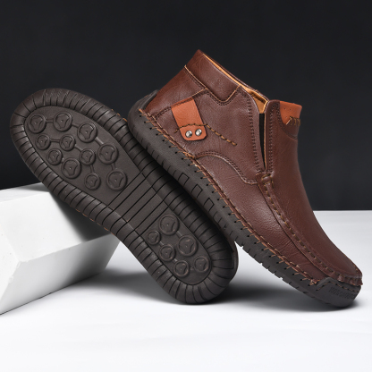 💥Last day deals💥Men's Casual Arch Support Non-slip Leather Slip-On Loafers
