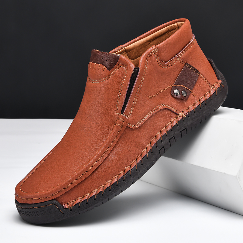 💥Last day deals💥Men's Casual Arch Support Non-slip Leather Slip-On Loafers
