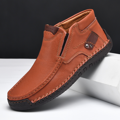 💥Last day deals💥Men's Casual Arch Support Non-slip Leather Slip-On Loafers
