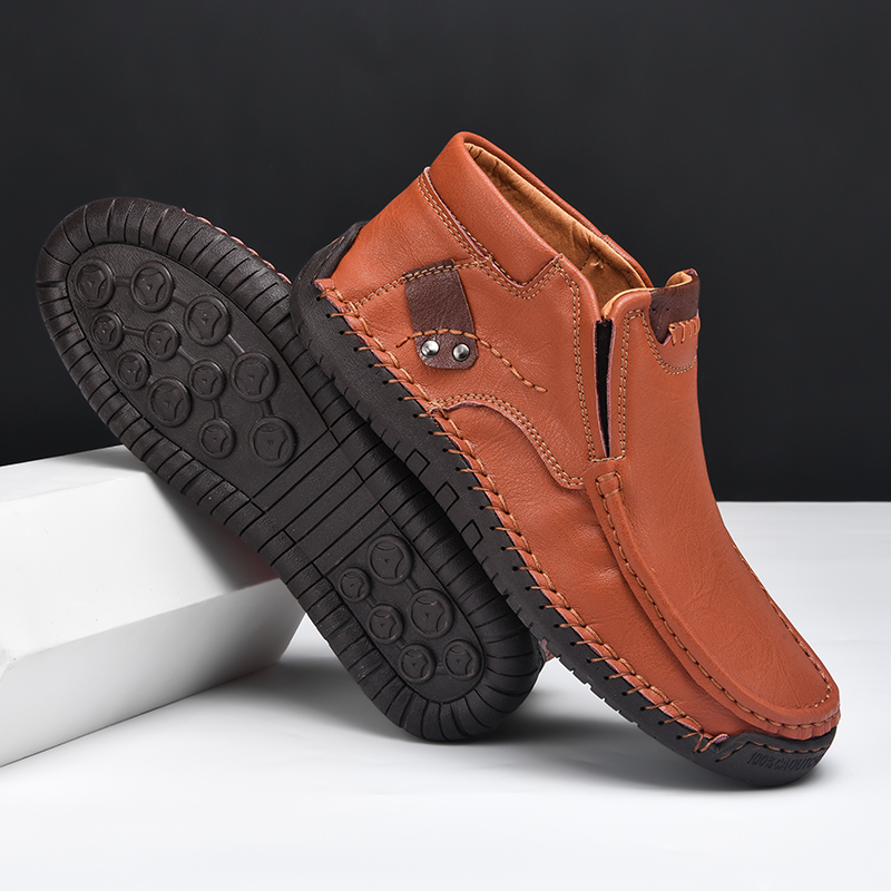 💥Last day deals💥Men's Casual Arch Support Non-slip Leather Slip-On Loafers