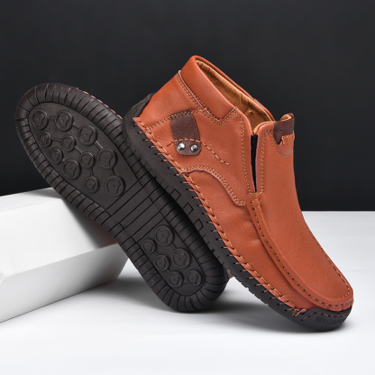 💥Last day deals💥Men's Casual Arch Support Non-slip Leather Slip-On Loafers