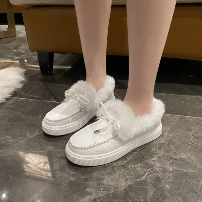 🌸🎉 Promotion - 70% OFF! Only a Few Left! ✨🥿💫Women's Daily Non-Slip Warm Wool Slip-On Flat Shoes - Proven Plantar Fasciitis, Foot and Heel Pain Relief