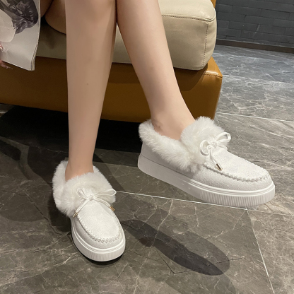 🌸🎉 Promotion - 70% OFF! Only a Few Left! ✨🥿💫Women's Daily Non-Slip Warm Wool Slip-On Flat Shoes - Proven Plantar Fasciitis, Foot and Heel Pain Relief