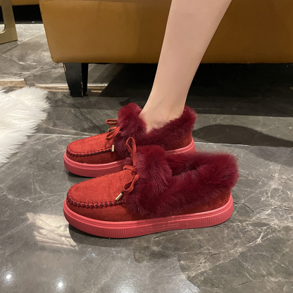 🌸🎉 Promotion - 70% OFF! Only a Few Left! ✨🥿💫Women's Daily Non-Slip Warm Wool Slip-On Flat Shoes - Proven Plantar Fasciitis, Foot and Heel Pain Relief