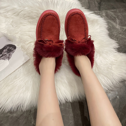 🌸🎉 Promotion - 70% OFF! Only a Few Left! ✨🥿💫Women's Daily Non-Slip Warm Wool Slip-On Flat Shoes - Proven Plantar Fasciitis, Foot and Heel Pain Relief