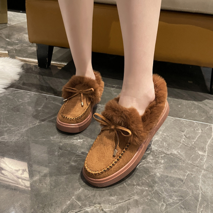 🌸🎉 Promotion - 70% OFF! Only a Few Left! ✨🥿💫Women's Daily Non-Slip Warm Wool Slip-On Flat Shoes - Proven Plantar Fasciitis, Foot and Heel Pain Relief