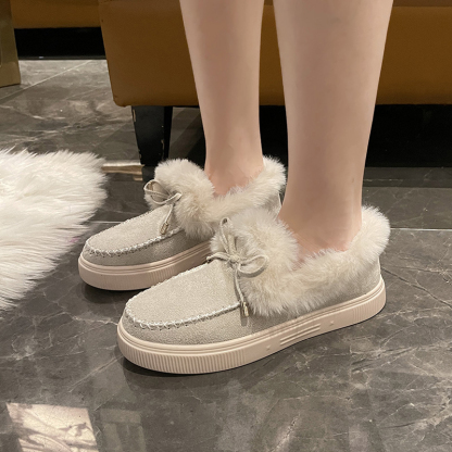 🌸🎉 Promotion - 70% OFF! Only a Few Left! ✨🥿💫Women's Daily Non-Slip Warm Wool Slip-On Flat Shoes - Proven Plantar Fasciitis, Foot and Heel Pain Relief