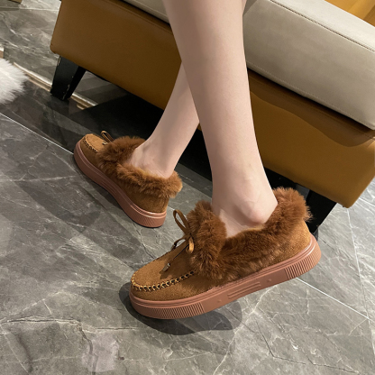 🌸🎉 Promotion - 70% OFF! Only a Few Left! ✨🥿💫Women's Daily Non-Slip Warm Wool Slip-On Flat Shoes - Proven Plantar Fasciitis, Foot and Heel Pain Relief