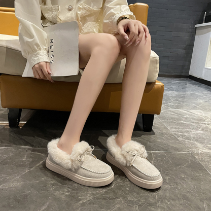 🌸🎉 Promotion - 70% OFF! Only a Few Left! ✨🥿💫Women's Daily Non-Slip Warm Wool Slip-On Flat Shoes - Proven Plantar Fasciitis, Foot and Heel Pain Relief