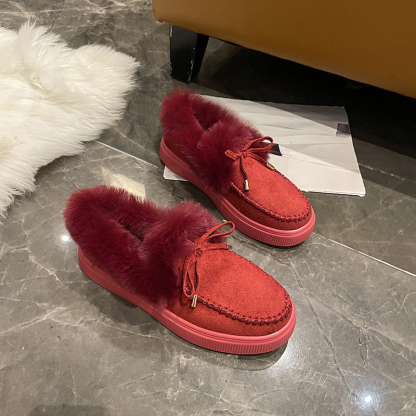 🌸🎉 Promotion - 70% OFF! Only a Few Left! ✨🥿💫Women's Daily Non-Slip Warm Wool Slip-On Flat Shoes - Proven Plantar Fasciitis, Foot and Heel Pain Relief