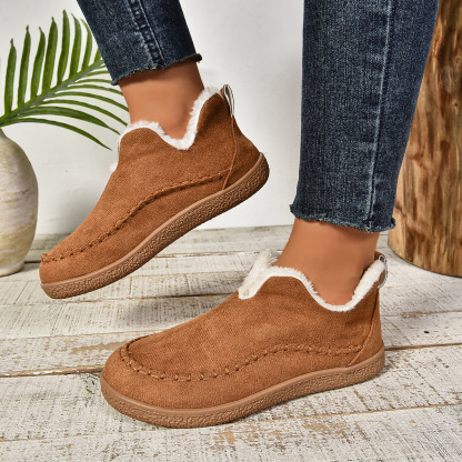 🔥Limited Time Offer 50% OFF🔥Ankle Boots for Women Fashion Winter Fall Warm Fur Lined Snow Booties Slip-On Shoes with Anti-slip Thick Sole Comfortable - Proven Plantar Fasciitis, Foot and Heel Pain Relief