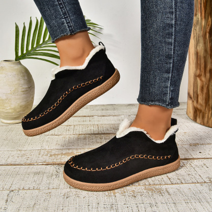 🔥Limited Time Offer 50% OFF🔥Ankle Boots for Women Fashion Winter Fall Warm Fur Lined Snow Booties Slip-On Shoes with Anti-slip Thick Sole Comfortable - Proven Plantar Fasciitis, Foot and Heel Pain Relief