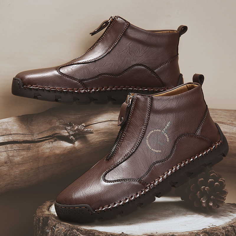 ⏰Promotion - 70% OFF🔥Women's Casual Leather Non-slip Breathable Slip-On Cycling Orthopedic Boots - Improve Posture and Get Rid of Painless Walking and Standing
