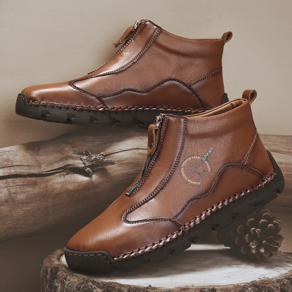 ⏰Promotion - 70% OFF🔥Women's Casual Leather Non-slip Breathable Slip-On Cycling Orthopedic Boots - Improve Posture and Get Rid of Painless Walking and Standing