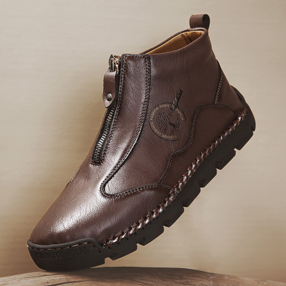 ⏰Promotion - 70% OFF🔥Women's Casual Leather Non-slip Breathable Slip-On Cycling Orthopedic Boots - Improve Posture and Get Rid of Painless Walking and Standing