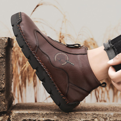 ⏰Promotion - 70% OFF🔥Women's Casual Leather Non-slip Breathable Slip-On Cycling Orthopedic Boots - Improve Posture and Get Rid of Painless Walking and Standing