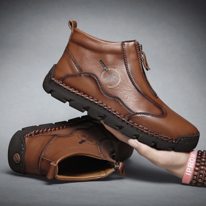 ⏰Promotion - 70% OFF🔥Women's Casual Leather Non-slip Breathable Slip-On Cycling Orthopedic Boots - Improve Posture and Get Rid of Painless Walking and Standing