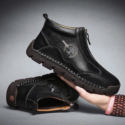 ⏰Promotion - 70% OFF🔥Women's Casual Leather Non-slip Breathable Slip-On Cycling Orthopedic Boots - Improve Posture and Get Rid of Painless Walking and Standing