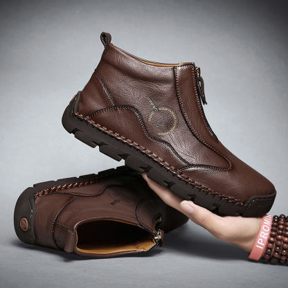 ⏰Promotion - 70% OFF🔥Women's Casual Leather Non-slip Breathable Slip-On Cycling Orthopedic Boots - Improve Posture and Get Rid of Painless Walking and Standing