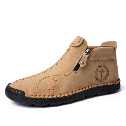 🔥Last Day Sale 70% OFF🔥 - ✨Womens Casual Leather Shoes Ankle Chukka Boots Slip On Lightweight Loafers Mid top Walking Driving Shoes