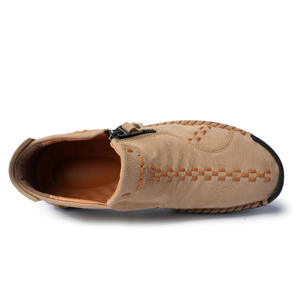 🔥Last Day Sale 70% OFF🔥 - ✨Womens Casual Leather Shoes Ankle Chukka Boots Slip On Lightweight Loafers Mid top Walking Driving Shoes