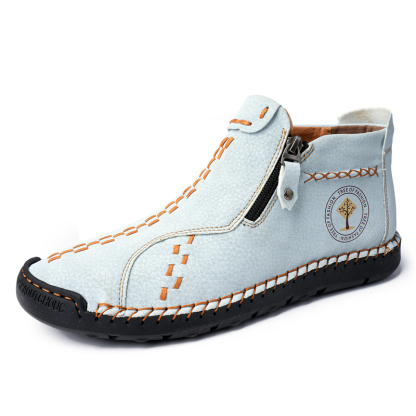 🔥Last Day Sale 70% OFF🔥 - ✨Womens Casual Leather Shoes Ankle Chukka Boots Slip On Lightweight Loafers Mid top Walking Driving Shoes