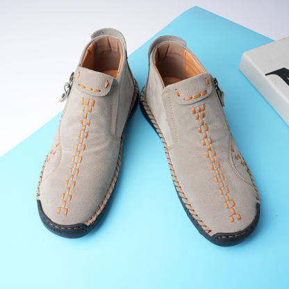 🔥Last Day Sale 70% OFF🔥 - ✨Womens Casual Leather Shoes Ankle Chukka Boots Slip On Lightweight Loafers Mid top Walking Driving Shoes