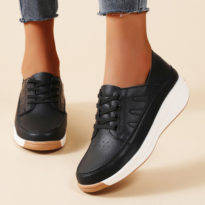 🌸🎉 Limited Time Offer 50% OFF✨🥿💫Women's Leather/Suede Flatform Orthopedic Sneakers