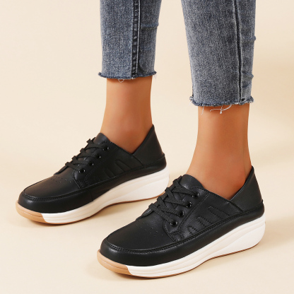 🌸🎉 Limited Time Offer 50% OFF✨🥿💫Women's Leather/Suede Flatform Orthopedic Sneakers