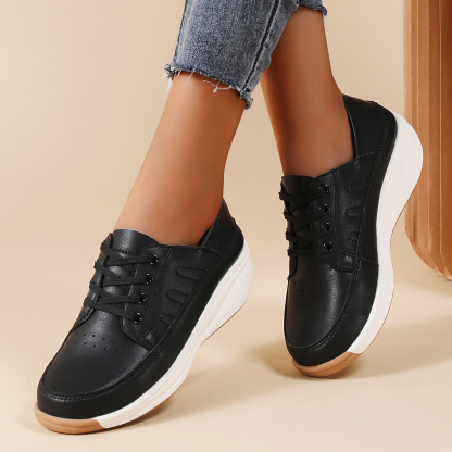 🌸🎉 Limited Time Offer 50% OFF✨🥿💫Women's Leather/Suede Flatform Orthopedic Sneakers