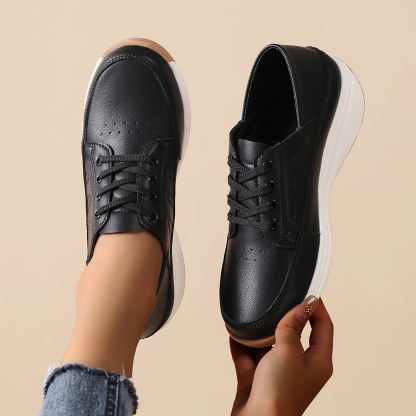 🌸🎉 Limited Time Offer 50% OFF✨🥿💫Women's Leather/Suede Flatform Orthopedic Sneakers