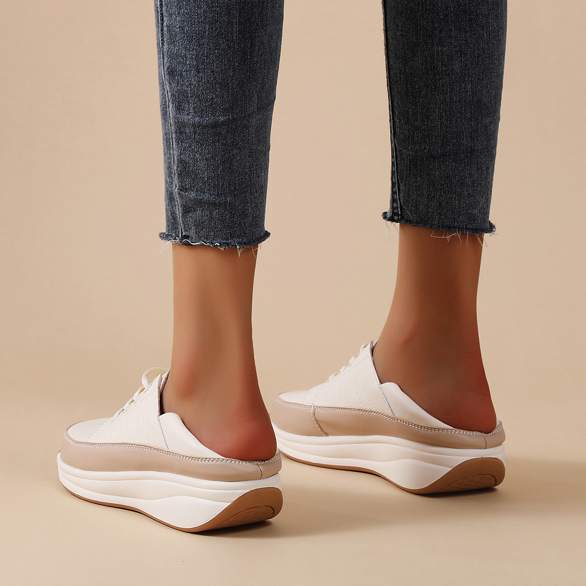🌸🎉 Limited Time Offer 50% OFF✨🥿💫Women's Leather/Suede Flatform Orthopedic Sneakers