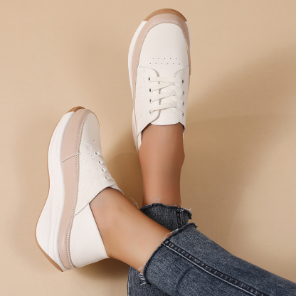 🌸🎉 Limited Time Offer 50% OFF✨🥿💫Women's Leather/Suede Flatform Orthopedic Sneakers