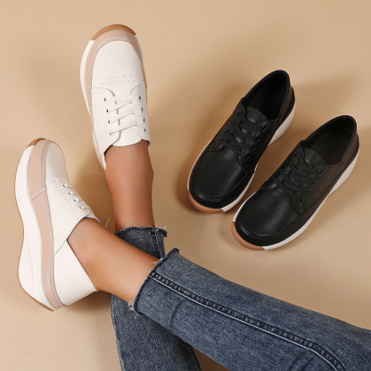 🌸🎉 Limited Time Offer 50% OFF✨🥿💫Women's Leather/Suede Flatform Orthopedic Sneakers