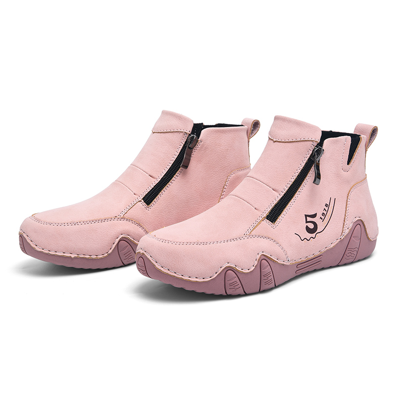 🏃‍♀️👢Promotion - 70% OFF! ✨Women's Outdoor Comfort Waterproof Non-slip Slip-On Driving Boots Wide Toe Orthopedic Shoes - Proven Plantar Fasciitis, Foot and Heel Pain Relief
