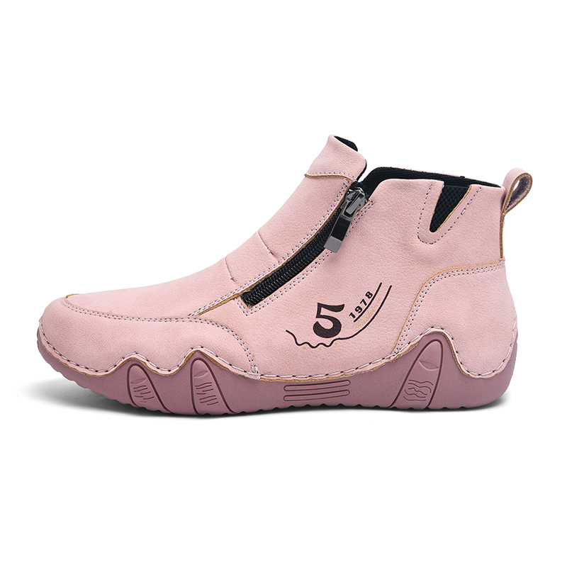 🏃‍♀️👢Promotion - 70% OFF! ✨Women's Outdoor Comfort Waterproof Non-slip Slip-On Driving Boots Wide Toe Orthopedic Shoes - Proven Plantar Fasciitis, Foot and Heel Pain Relief